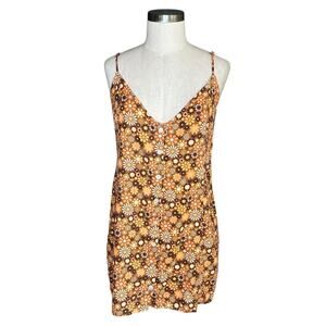 AFENDS Hemp Revolution Daisy May Hemp Slip Dress Women's Size 6 Mini Short Dress